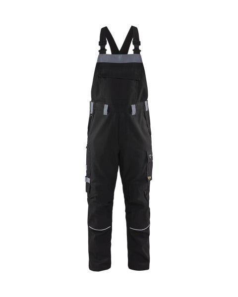 BLAKLAEDER - Flammschutz Latzhose Schwarz/Grau D124
