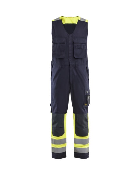BLAKLAEDER - Sleeveless Inherent Coverall Marineblau/Gelb C58