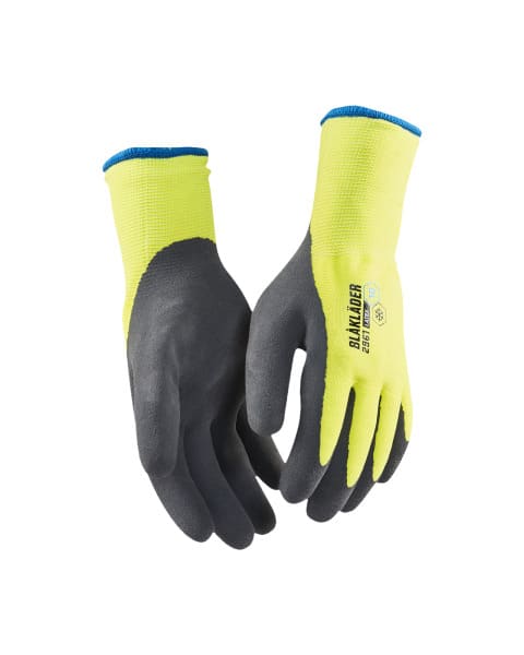BLAKLAEDER - Handschuh Handwerk gefüttert, Latex überzogen High Vis Gelb 7
