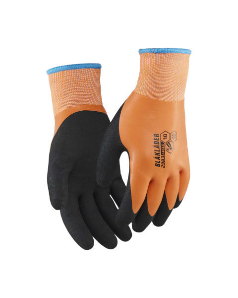 BLAKLAEDER - Cut protection glove C, lined WR, Latex coated Orange 10
