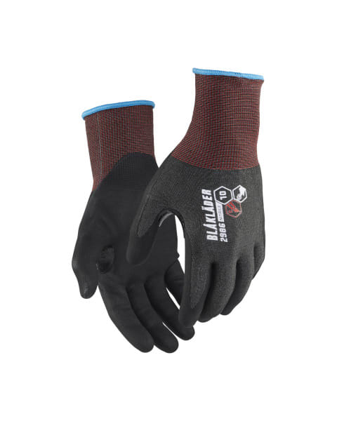BLAKLAEDER - Cut protection glove D, touch, Nitrile coated Schwarz 8