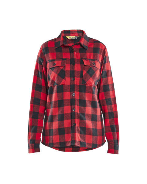 BLAKLAEDER - Flannel shirt Women Rot/Schwarz XS