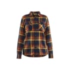 BLAKLAEDER - Flannel shirt Women Rostrot / Marineblau L