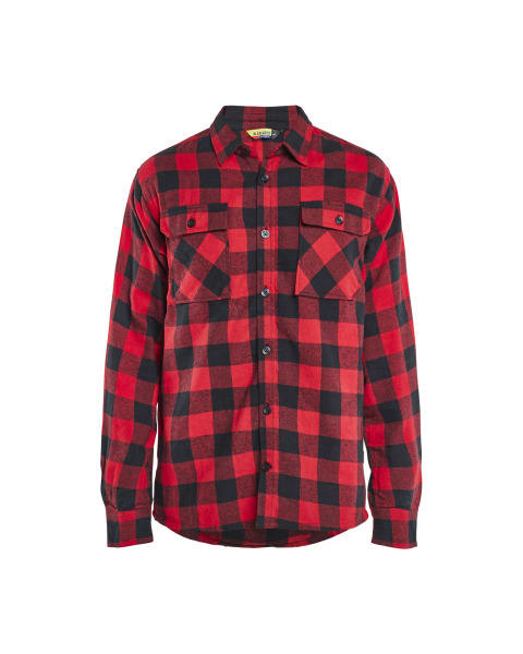 BLAKLAEDER - Flannel shirt Rot/Schwarz XXL