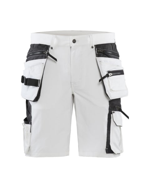 BLAKLAEDER - Maler Shorts 4-Wege-Stretch Weiß/Dunkelgrau C54
