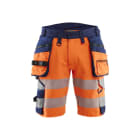 BLAKLAEDER - High Vis Shorts 4-Wege-Stretch High Vis Orange/Marineblau C48