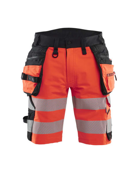 BLAKLAEDER - High Vis Shorts 4-Wege-Stretch High Vis Rot/Schwarz C46