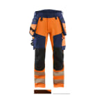 BLAKLAEDER - High Vis Hose 4-Wege-Stretch High Vis Orange/Marineblau C46