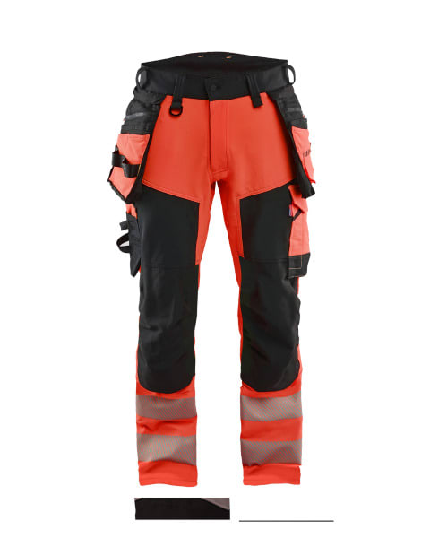 BLAKLAEDER - High Vis Hose 4-Wege-Stretch High Vis Rot/Schwarz C146