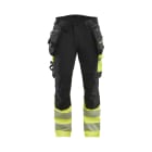 BLAKLAEDER - High Vis Hose 4-Wege-Stretch Schwarz/Gelb D104