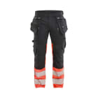 BLAKLAEDER - High Vis Hose Stretch Schwarz/High Vis Rot C62