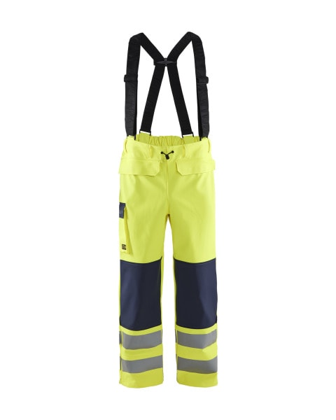 BLAKLAEDER - Flammschutz Regenhose Level 2 High Vis Gelb/Marineblau XXL