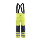 BLAKLAEDER - Flammschutz Regenhose Level 2 High Vis Gelb/Marineblau XXL