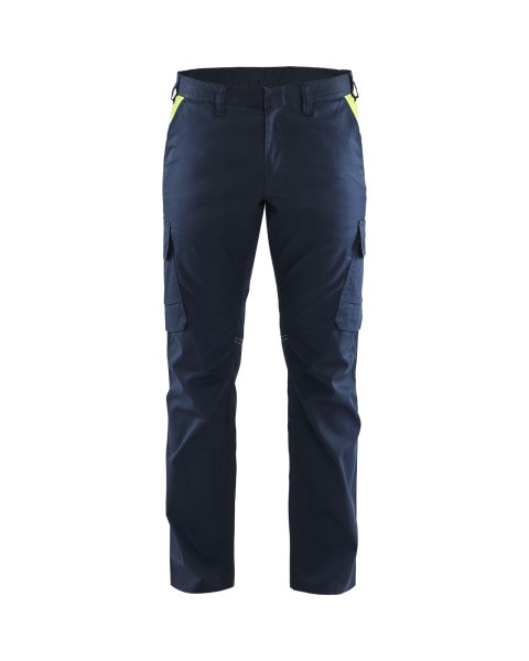 BLAKLAEDER - Industrie Arbeitshose Stretch Dunkel Marineblau/High Vis Gelb C144
