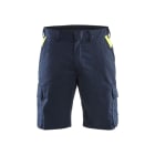 BLAKLAEDER - Industrie Shorts Stretch Dunkel Marineblau/High Vis Gelb C58
