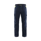 BLAKLAEDER - Industrie Arbeitshose Stretch mit Kniepolstertaschen Dunkel Marineblau/High Vis Gelb C146