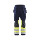 BLAKLAEDER - Multinorm Handwerker Arbeitshose Marineblau/ High Vis Gelb C154