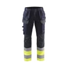 BLAKLAEDER - Multinorm Arbeitshose inhärent mit Stretch Marineblau/ High Vis Gelb C46