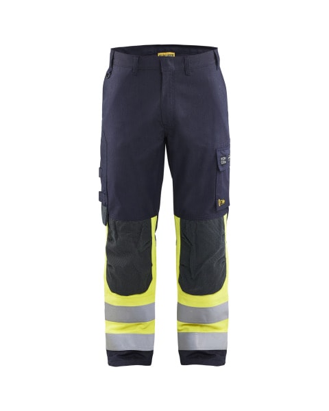 BLAKLAEDER - Multinorm Arbeitshose Inhärent Marineblau/ High Vis Gelb C44