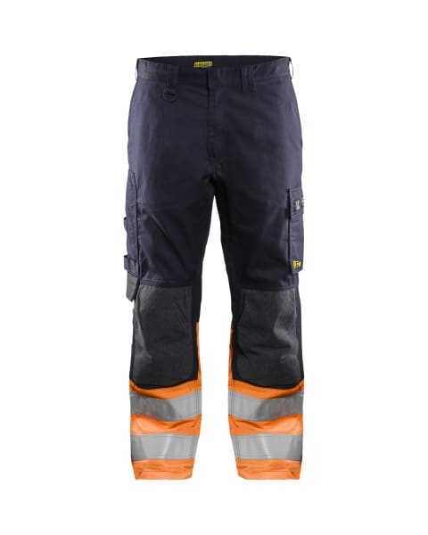 BLAKLAEDER - Multinorm Arbeitshose Inhärent Marineblau/Orange C56