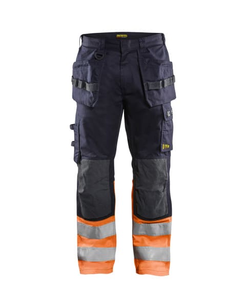 BLAKLAEDER - Multinorm Arbeitshose Inhärent Marineblau/Orange C50