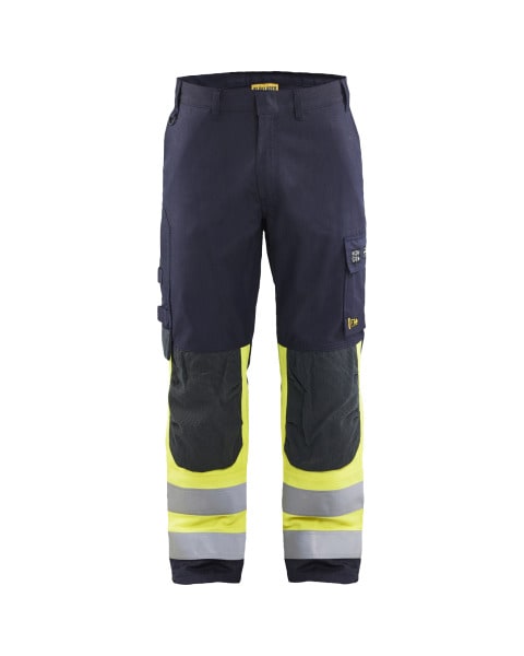 BLAKLAEDER - APC 2 Multinorm Arbeitshose Inhärent Marineblau/ High Vis Gelb C58