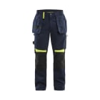 BLAKLAEDER - Handwerker Arbeitshose Dunkel Marineblau/High Vis Gelb C52
