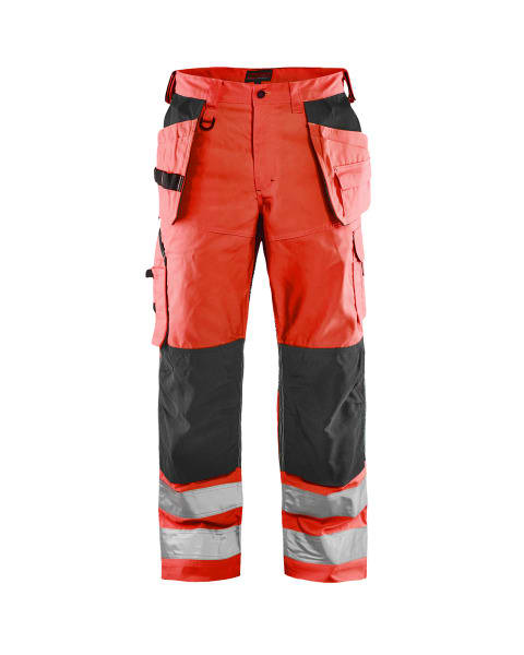 BLAKLAEDER - High Vis Arbeitshose mit Ventilationseffekt High Vis Rot/Schwarz D108