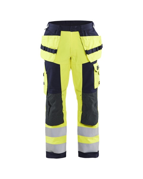 BLAKLAEDER - Multinorm Handwerker Arbeitshose High Vis Gelb/Marineblau C146