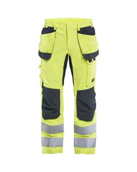 BLAKLAEDER - Multinorm Arbeitshose Inhärent mit Stretch High Vis Gelb/Marineblau D116
