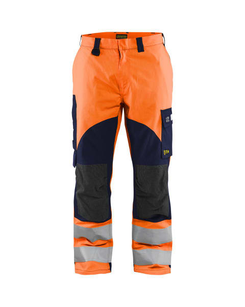 BLAKLAEDER - Multinorm Arbeitshose Inhärent High Vis Orange/Marineblau D92