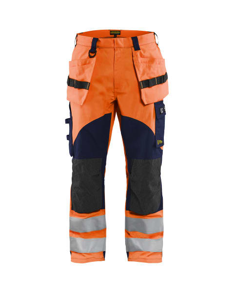 BLAKLAEDER - Multinorm Arbeitshose Inhärent High Vis Orange/Marineblau C64