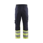 BLAKLAEDER - Arbeitshose Inhärent Stahl Marineblau/ High Vis Gelb C154