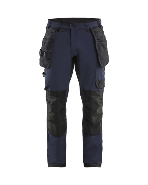 BLAKLAEDER - Handwerker Arbeitshose 4-Wege-Stretch Dunkel Marineblau/Schwarz C48