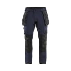 BLAKLAEDER - Handwerker Arbeitshose 4-Wege-Stretch Dunkel Marineblau/Schwarz D88