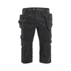 BLAKLAEDER - Handwerker Piraten Shorts mit Stretch Schwarz C54