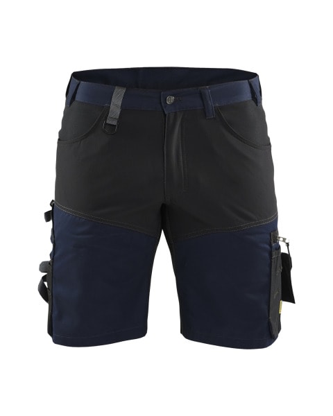 BLAKLAEDER - Handwerker Shorts mit Stretch Dunkel Marineblau/Schwarz C48
