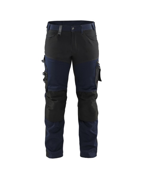 BLAKLAEDER - Handwerker Arbeitshose mit Stretch Dunkel Marineblau/Schwarz C144