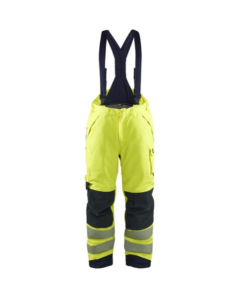 BLAKLAEDER - Multinorm Winter Latzhose High Vis Gelb/Marineblau XXL