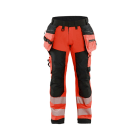 BLAKLAEDER - High Vis Softshell Arbeitshose High Vis Rot/Schwarz D96