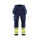 BLAKLAEDER - High Vis Arbeitshose Softshell Marineblau/ High Vis Gelb C44
