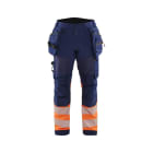 BLAKLAEDER - High Vis Arbeitshose Softshell Marineblau/Orange C146