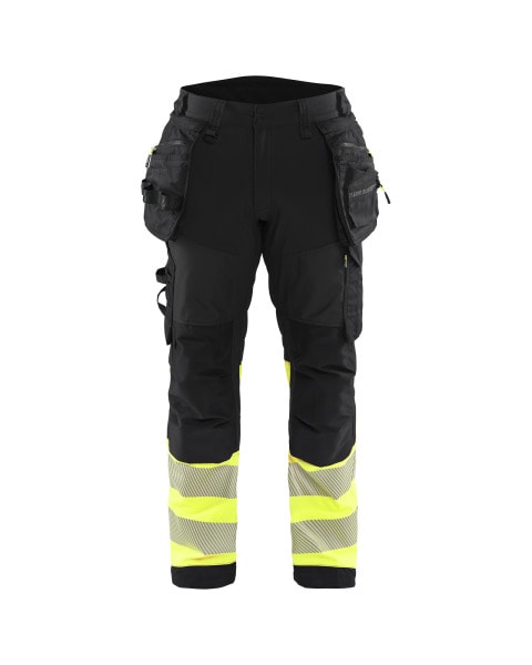 BLAKLAEDER - High Vis Arbeitshose Softshell Schwarz/Gelb C58