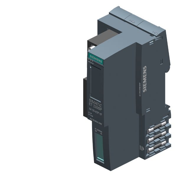 SIEMENS - SIPLUS ET 200SP IM 155-6 DP HF mit Servermodul und PROFIBUS-Stecker