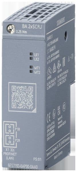 SIEMENS - SIMATIC ET 200SP BA 2x SCRJ