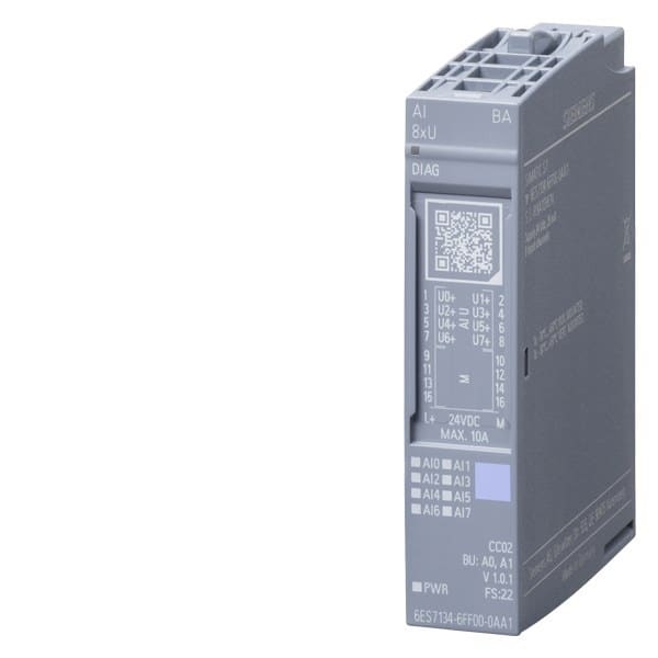 SIEMENS - SIMATIC ET 200SP AI 8xU BA VPE 1