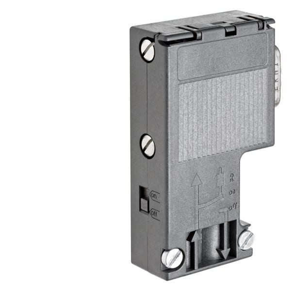 SIEMENS - SIMATIC DP PROFIBUS-Stecker RS 485, Schraube, ohne PG-Buchse, 90°