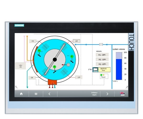 SIEMENS - SIPLUS HMI TP1900 Comfort Mit Conformal Coating based on 6AV2124-0UC02-0AX1