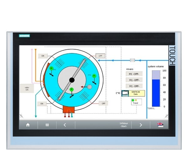 SIEMENS - SIPLUS HMI TP2200 Comfort Mit Conformal Coating based on 6AV2124-0XC02-0AX1