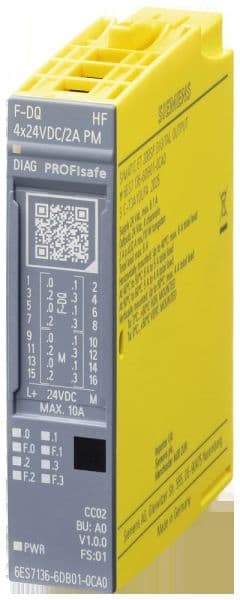 SIEMENS - SIMATIC ET 200SP F-DQ 4x DC 24 V/2 A PM HF